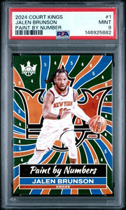 Jalen Brunson 2024 Panini Court Kings Paint by Number PSA 9