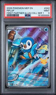 Piplup Pokémon Mega Evolution Promo First Partner Illustration Collection Series 1 PSA 9
