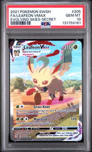 Leafeon VMAX Pokémon 2021 Evolving Skies #205/203 PSA 10