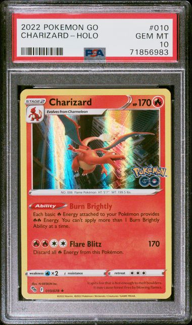Charizard 2022 Pokemon Go holo #010/078 PSA 10