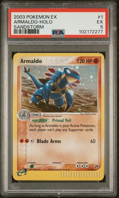 Armaldo Pokémon EX Sandstorm Holo 