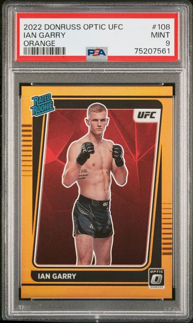 Ian Garry 2022 Panini Donruss Optic orange prizm rookie card #'d 13/49 PSA 9