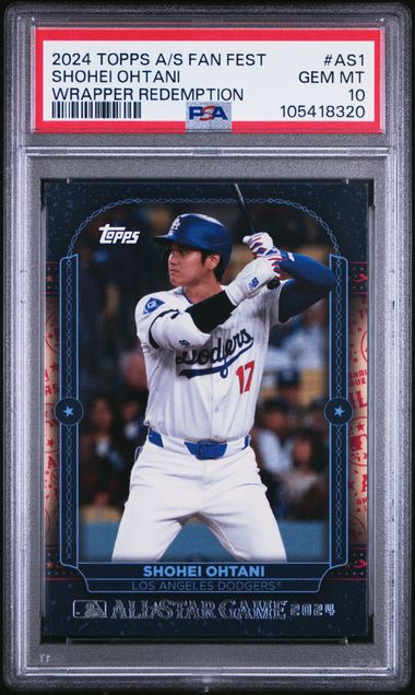Shohei Ohtani 2024 Topps All Star Game Fan Fest Wrapper Redemption PSA 10