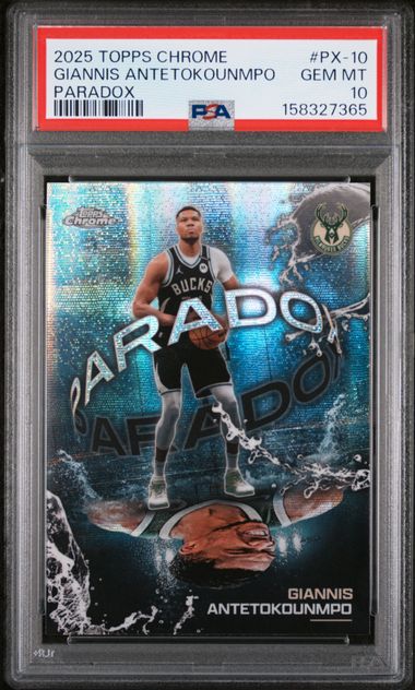 Giannis Antetokounmpo 2025-26 Topps Chrome Paradox #PX-10 PSA 10