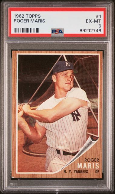 Roger Maris 1962 Topps #1 PSA 6