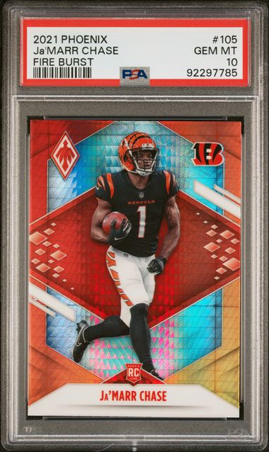 Ja'Marr Chase 2021 Panini Phoenix Fire Burst RC PSA 10