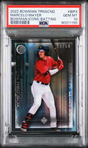 Marcelo Mayer 2022 Bowman Transcendent Collection Bowman Icons /50 Batting PSA 10