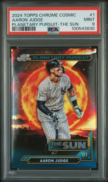 Aaron Judge 2024 Topps Cosmic Chrome Planetary Pursuit The Sun PSA 9