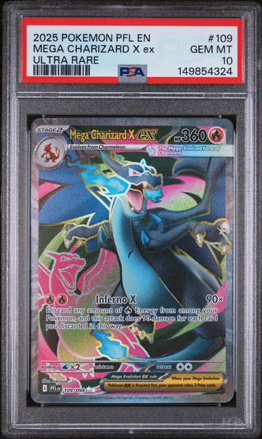 Mega Charizard 2025 Pokémon Phantasmal Flames Ultra Rare #109/094