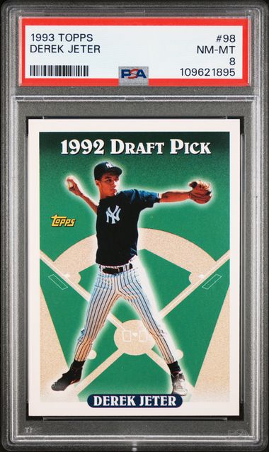 Derek Jeter 1993 Topps Draft Pick RC PSA 8