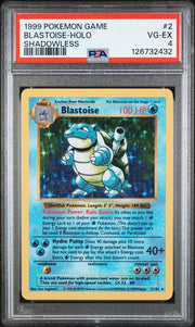 Blastoise 1999 Pokemon Shadowless holo #2/102 PSA 4