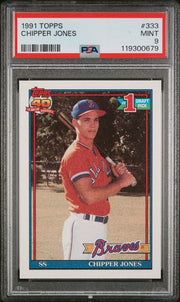 Chipper Jones 1991 Topps #333 PSA 9