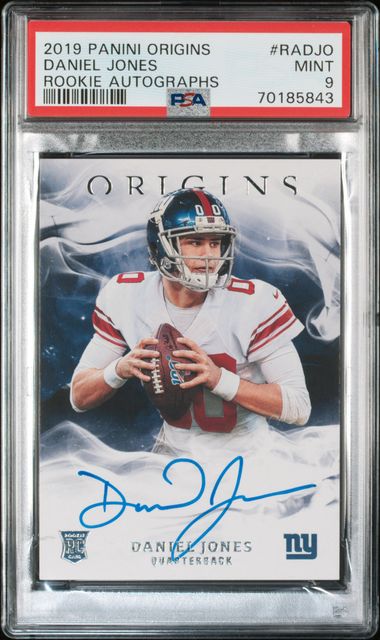 Daniel Jones 2019 Panini Origins Rookie Autographs PSA 9