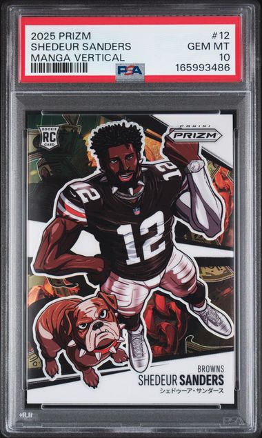 Shedeur Sanders 2025 Panini Prizm Manga Rookie SSP PSA 10