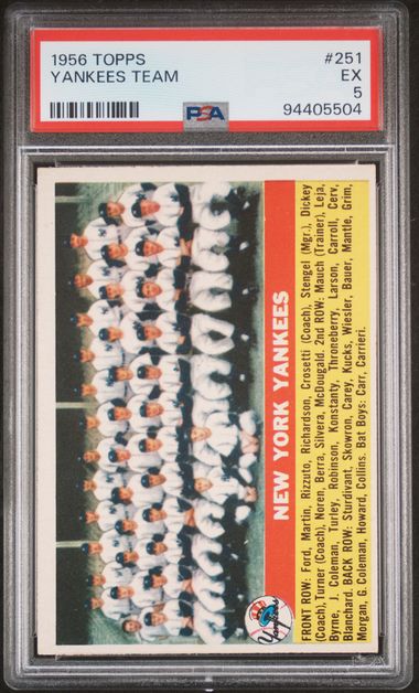 Yankees Team 1956 Topps 