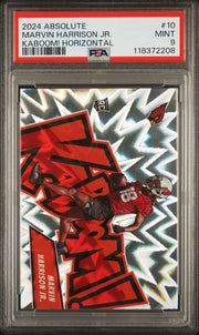 Marvin Harrison Jr. 2024 Panini Absolute Kaboom! Horizontal rookie card PSA 9