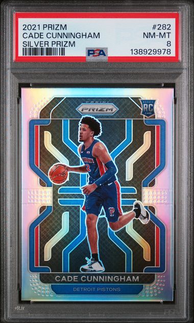 Cade Cunningham 2021 Panini Silver Prizm RC PSA 8