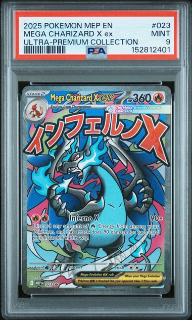 M Charizard x ex 2025 Pokemon UPC Black Star Promo #023 PSA 9