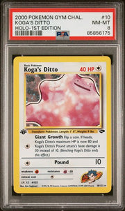 Koga's Ditto Pokémon Gym Challenge 1st Edition Holo #10/132 PSA 8