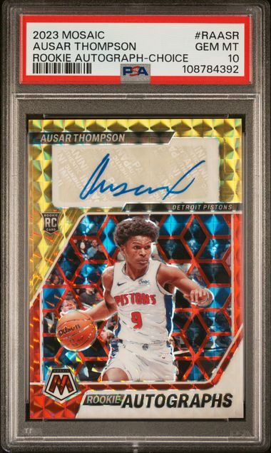 Ausar Thompson 2023-24 Mosaic Rookie Autograph Choice Prizm PSA 10 RC