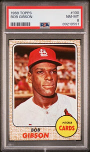 Bob Gibson 1968 Topps #100 PSA 8