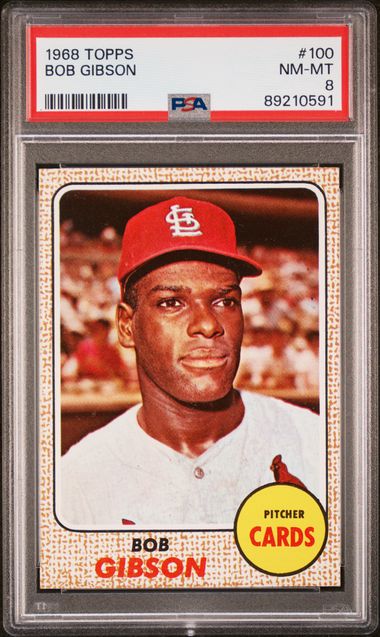 Bob Gibson 1968 Topps #100 PSA 8