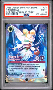 Tinker Bell 2026 Disney Lorcana Set Championship Prize #34 PSA 9