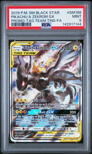 Pikachu & Zekrom GX Pokémon 2019 Black Star Promo #SM168 PSA 9