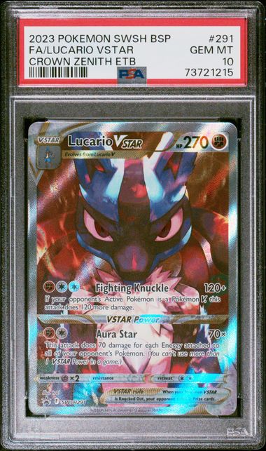 Lucario VSTAR 2023 Pokemon Black Star Promo Crown Zenith ETB 