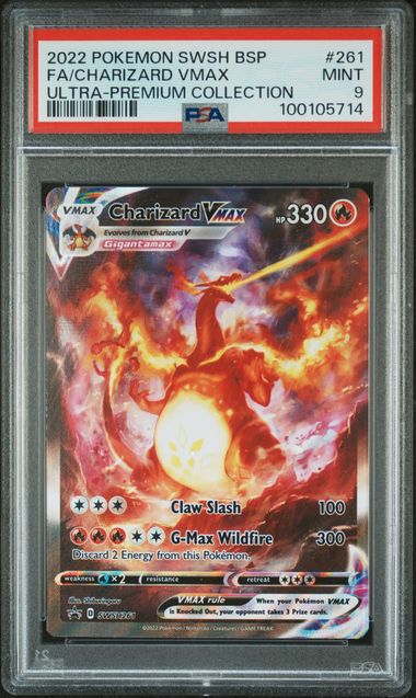 Charizard Vmax Pokémon Sword & Shield Black Star Promo #SWSH261 PSA 9