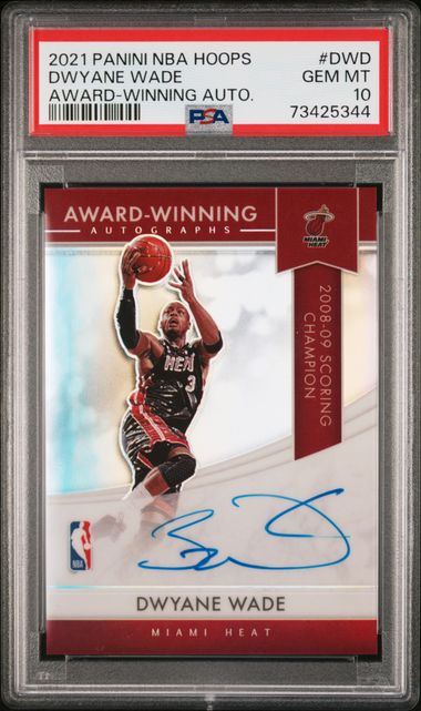 Dwyane Wade 2021-22 NBA Hoops Award Winning Autograph PSA 10