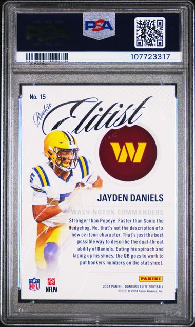 Jayden Daniels 2024 Panini Donruss Elite Rookie Elitist PSA 10