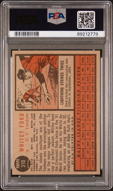 Whitey Ford 1962 Topps 