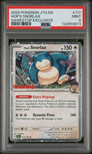 Hop's Snorlax 2025 Pokemon JTG Gamestop Exclusive #117/159 PSA 9