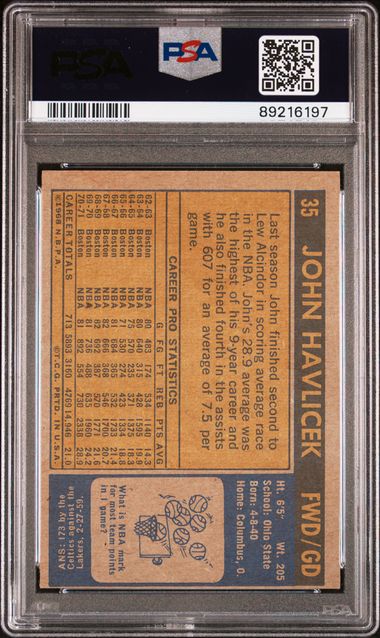 John Havlicek 1971 Topps #35 PSA 5