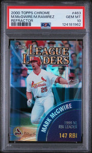 Mark McGwire 2000 Topps Chrome League Leaders Refractor PSA 10