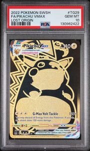 Pikachu VMAX Full-Art 2022 Pokemon Lost Origin #TG29/TG30 PSA 10