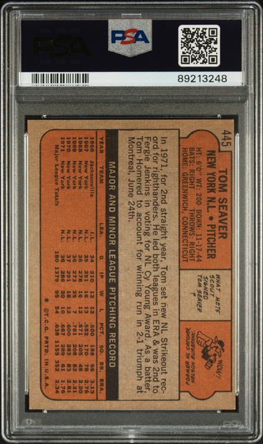 Tom Seaver 1972 Topps 