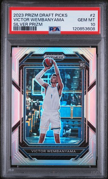 Victor Wembanyama 2023 Panini Prizm Draft Picks Silver Prizm PSA 10