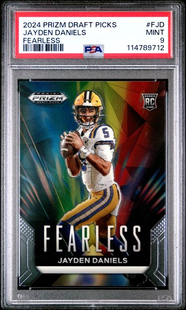 Jayden Daniels 2024 Panini Prizm Draft Picks Fearless RC PSA 9