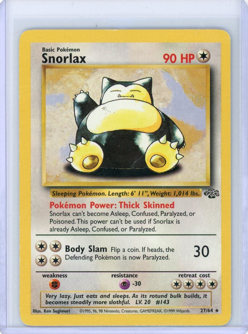 Snorlax Pokémon Jungle Non-Holo rare 