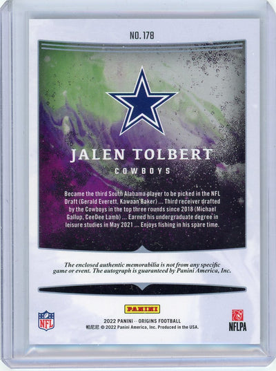 Jalen Tolbert 2022 Panini Origins RPA