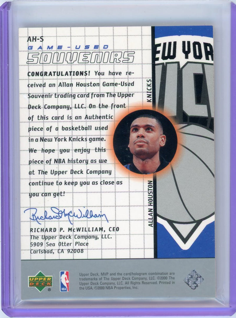 Allan Houston 2000 Upper Deck MVP Game-Used Souvenirs basketball relic