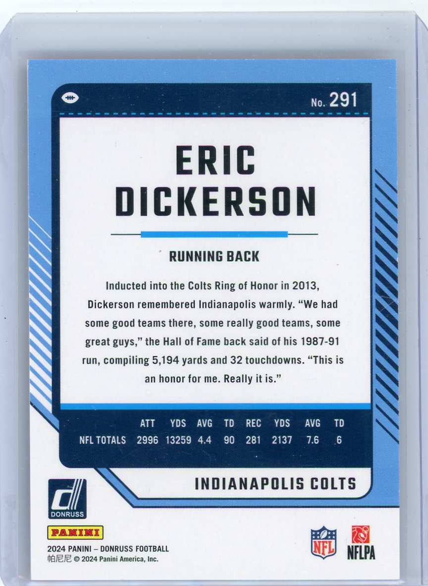 Eric Dickerson 2024 Panini Donruss Jersey Number orange #'d 29/29