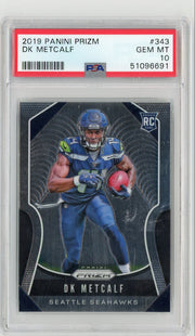 DK Metcalf 2019 Panini Prizm rookie card PSA 10