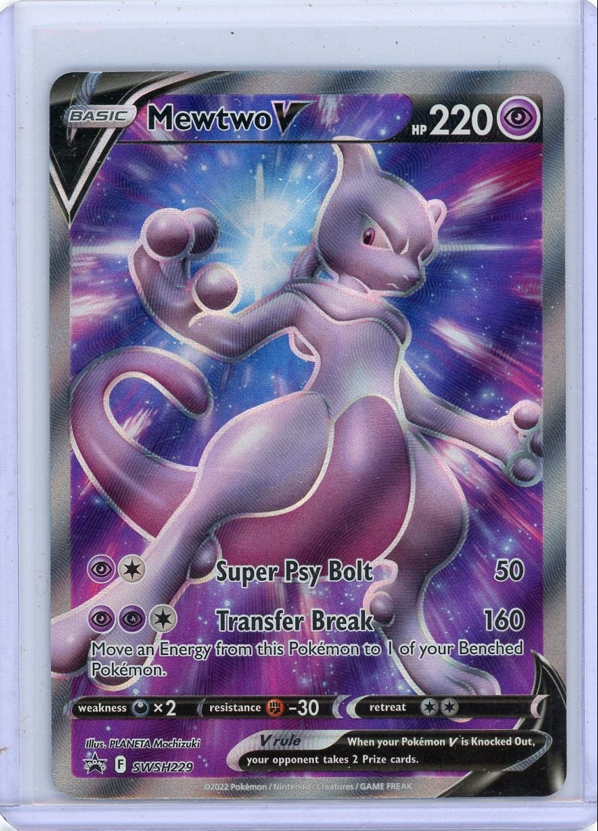 Mewtwo V 2022 Pokemon Full-Art Black Star Promo #SWSH229