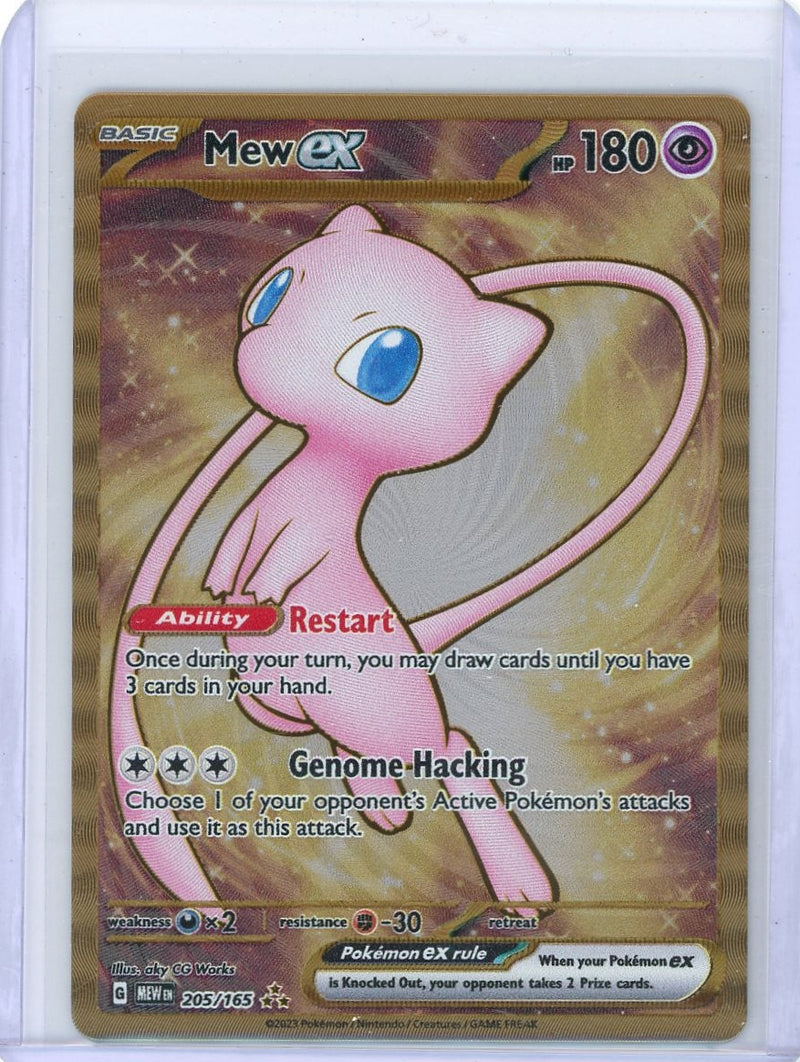 Mew ex Pokémon Gold Metal Card Black Star Promo 