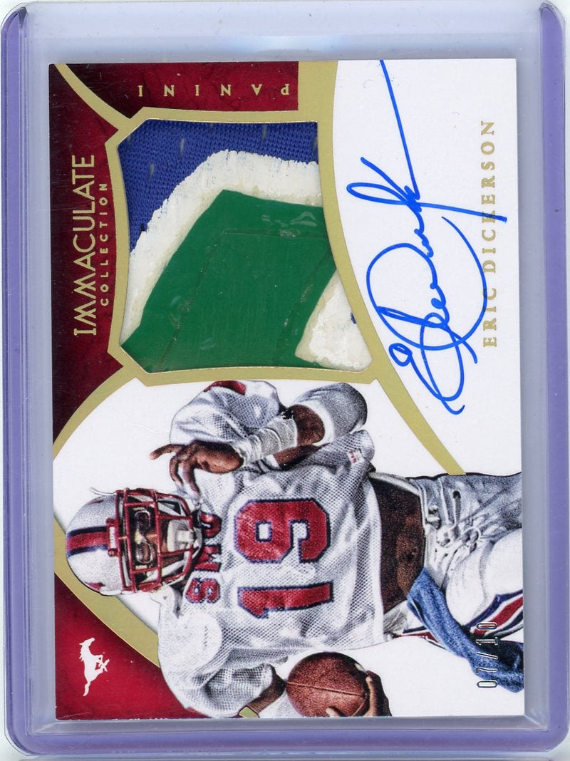 Eric Dickerson 2015 Immaculate Multi-Sport Game Used Patch Auto 