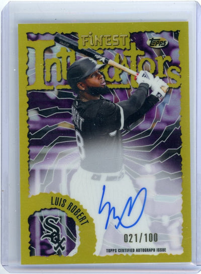 Luis Robert 2023 Finest Flashbacks Autographs # 021/100