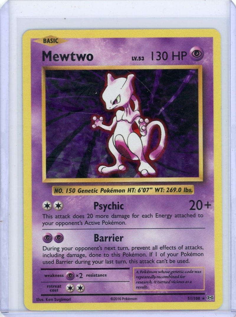 Mewtwo Pokémon Evolutions Holo 
